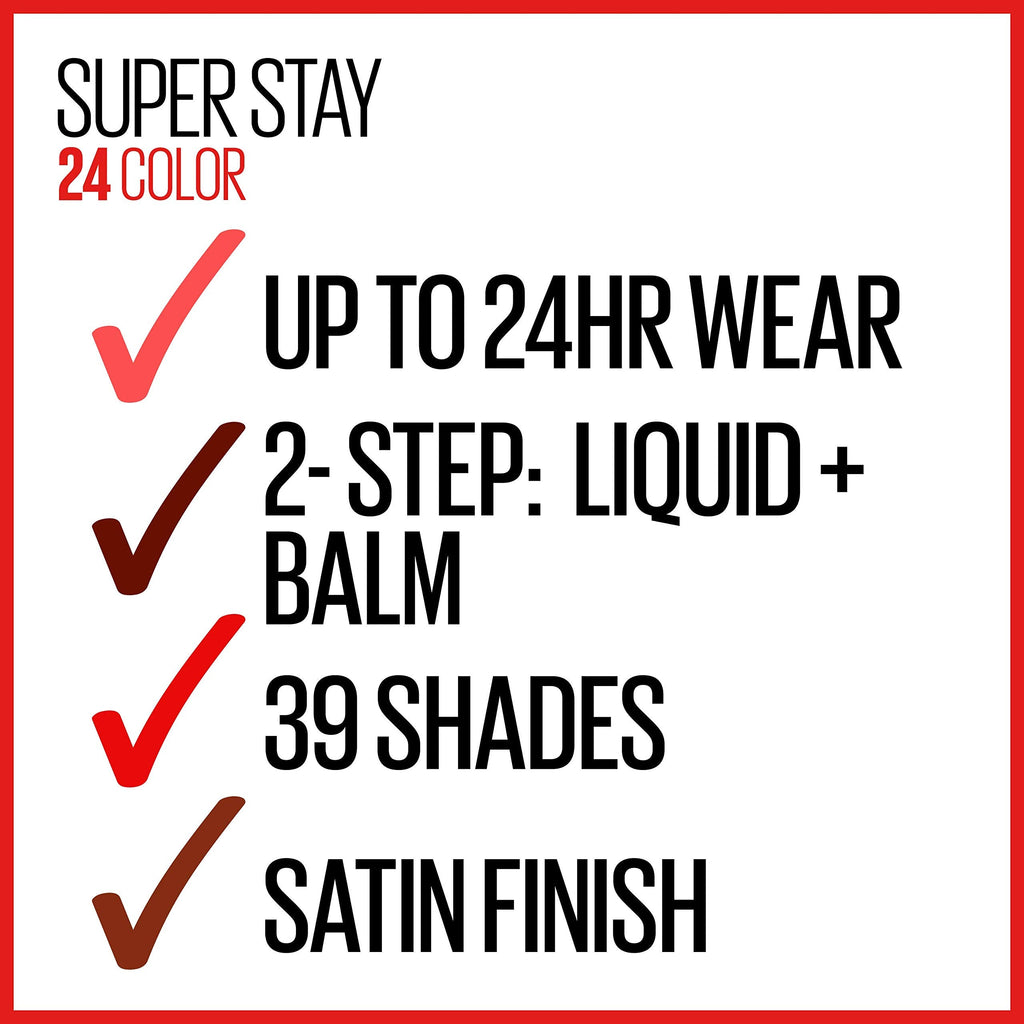 MAYBELLINE Super Stay 24 2-step Liquid Lipstick & Lip Balm — 925 Brooklyn Sunset (1 ct)