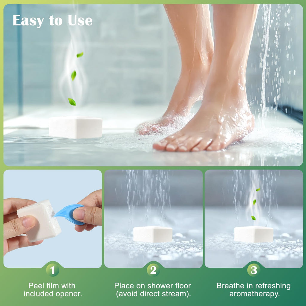 Maybeluck Eucalyptus Mint Shower Steamers 7 Pack – Natural Aromatherapy for Relaxation & Self-Care