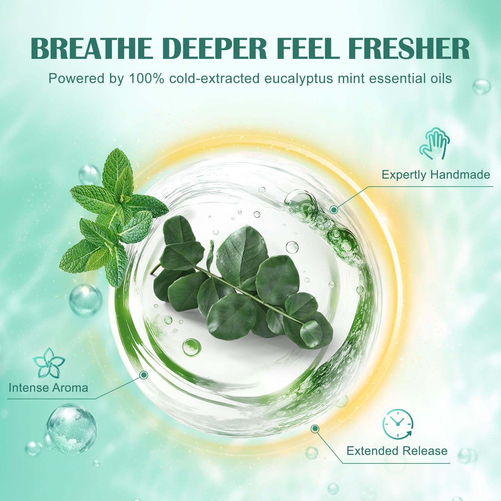 Maybeluck Eucalyptus Mint Shower Steamers 7 Pack – Natural Aromatherapy for Relaxation & Self-Care