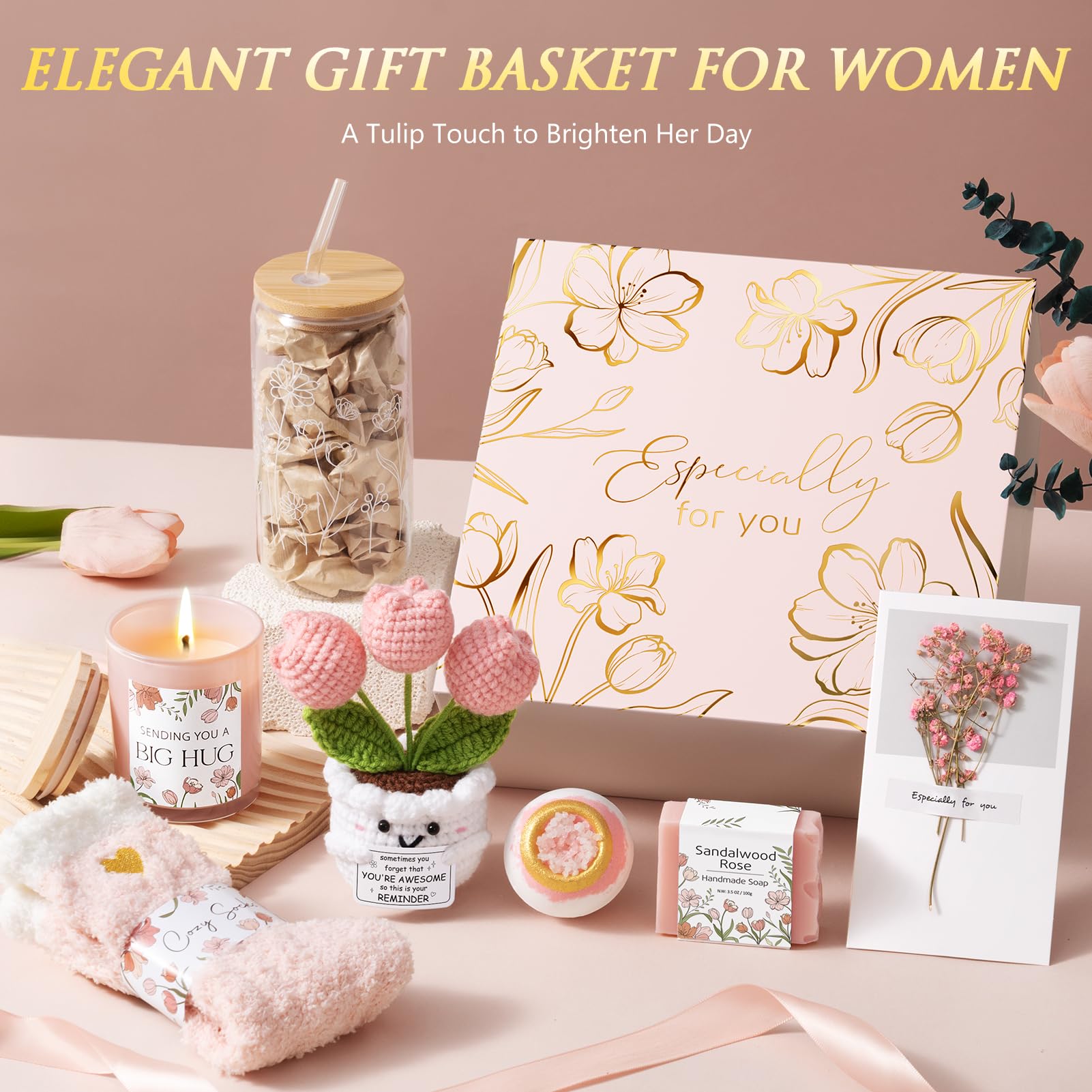 MAYICIVO Birthday Gift Box for Women – Self-Care Spa Gift Basket & Get Well Gift