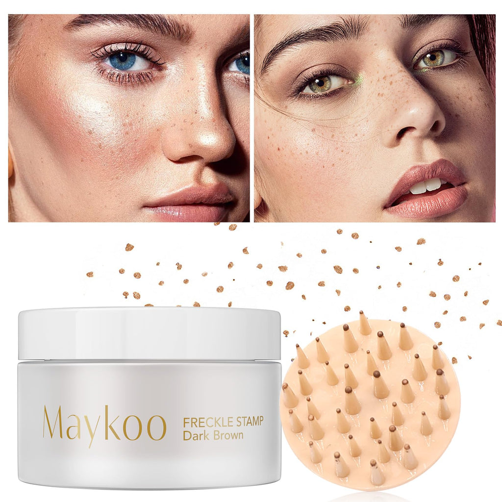 MAYKOO Freckle Stamp – Natural-Look Freckles Pen, Waterproof & Quick-Dry (Dark Brown)