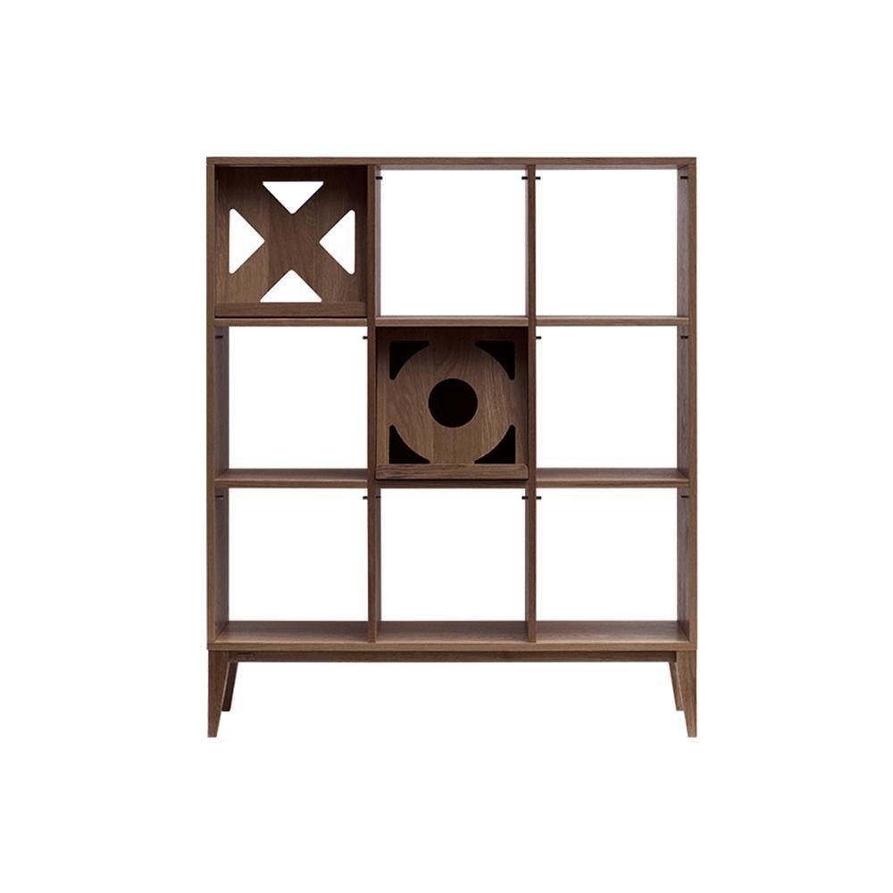 Maze Shelving Unit, Bookcase, Rosewood