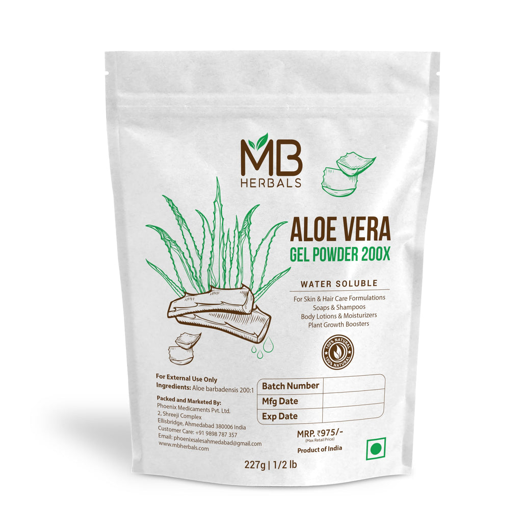 MB Herbals Aloe Vera Gel Powder 200X — Water-Soluble Hydration (8 oz)
