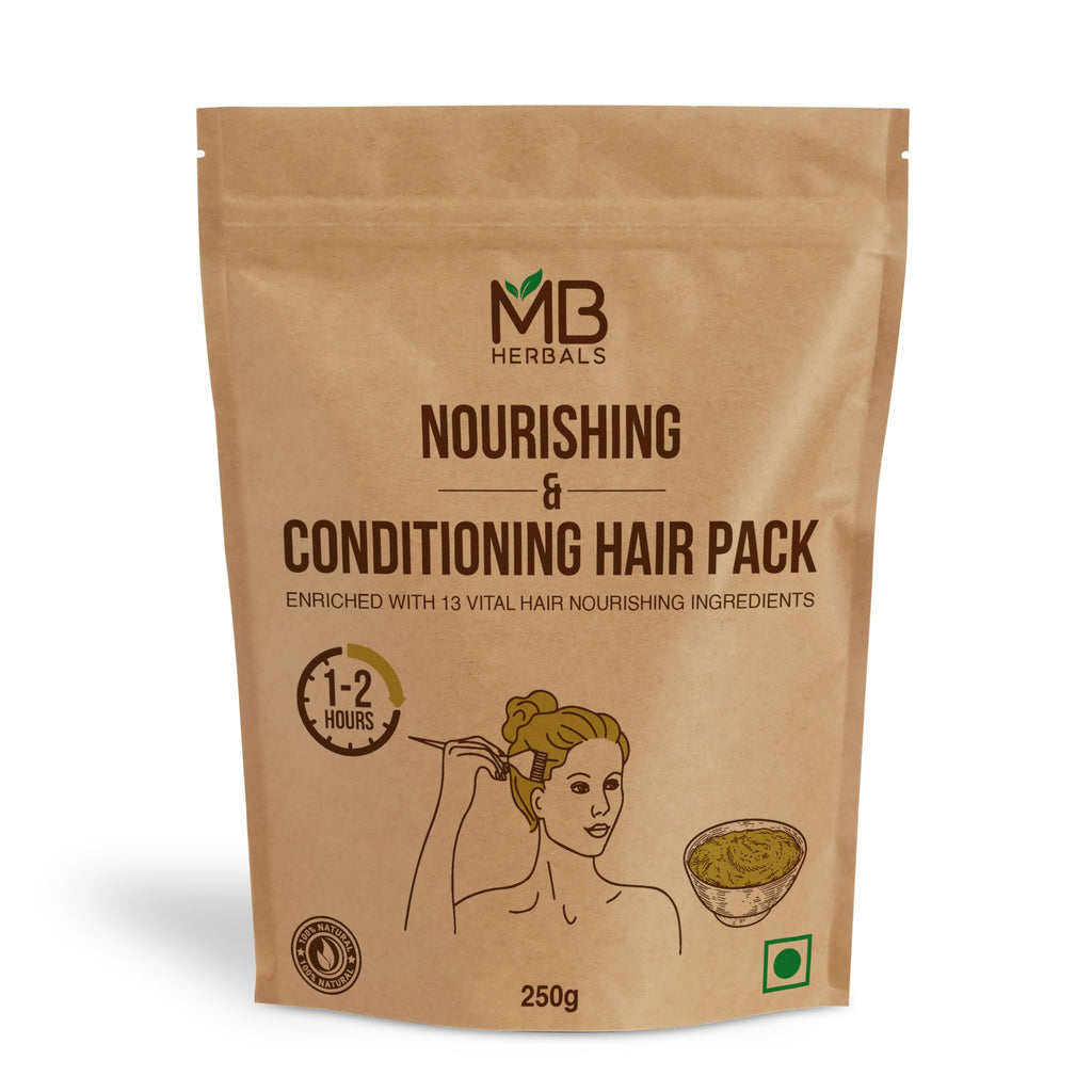 MB Herbals Hair Pack – Nourishing & Conditioning (8.81 oz) with Amla, Aloe Vera & Indigo