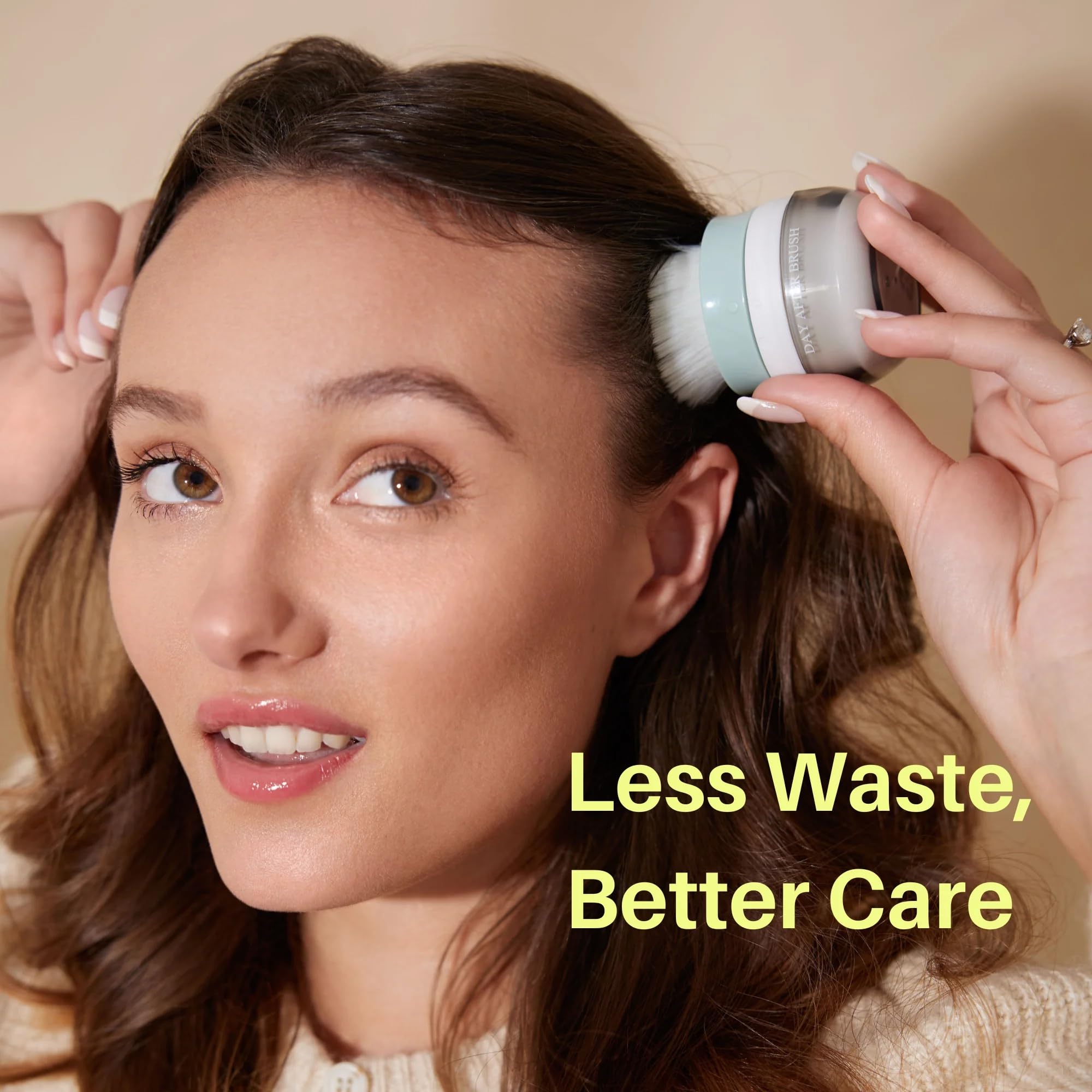 m'chel Day After Brush Dry Shampoo - Patented Applicator, Fragrance-Free, Deodorizes & Removes Oil