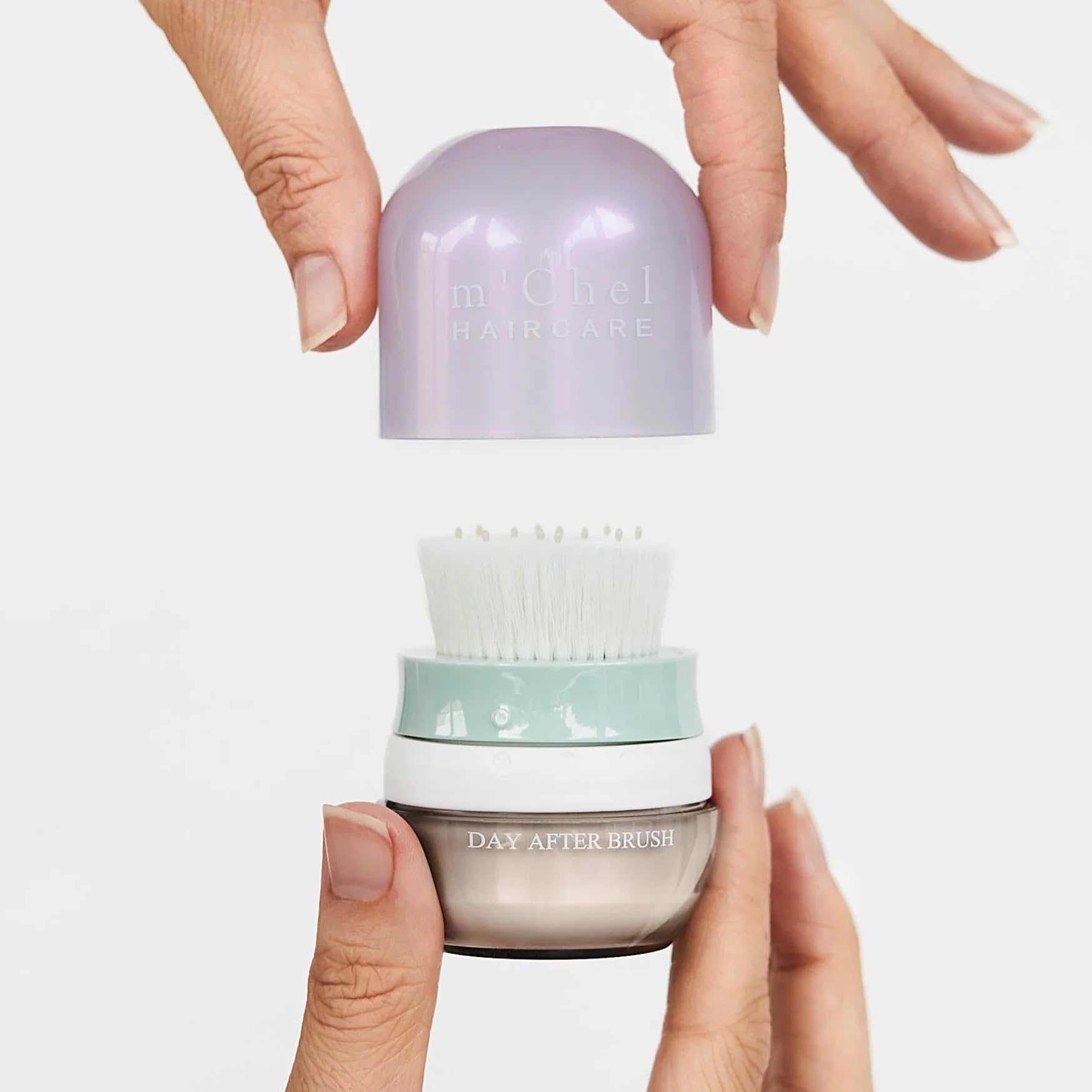 m'chel Day After Brush Dry Shampoo - Patented Applicator, Fragrance-Free, Deodorizes & Removes Oil