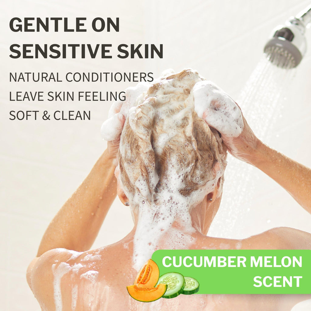 McKesson 1 Gallon Body Wash & Shampoo – Aloe & Cucumber Melon, 2-in-1 for Sensitive Skin