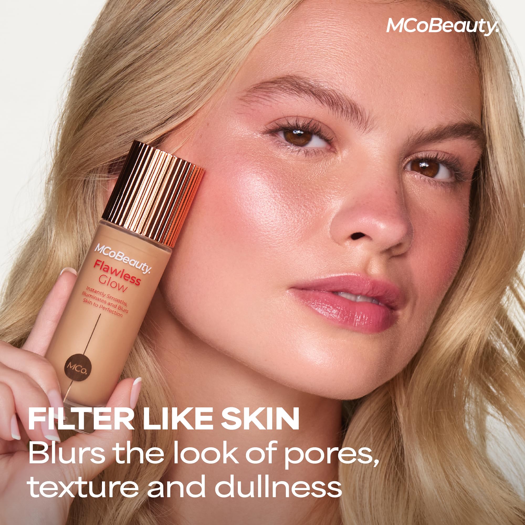 MCoBeauty Flawless Glow Luminous Skin Filter 7 Warm Honey - 4-in-1 Primer, Foundation Booster & Highlighter
