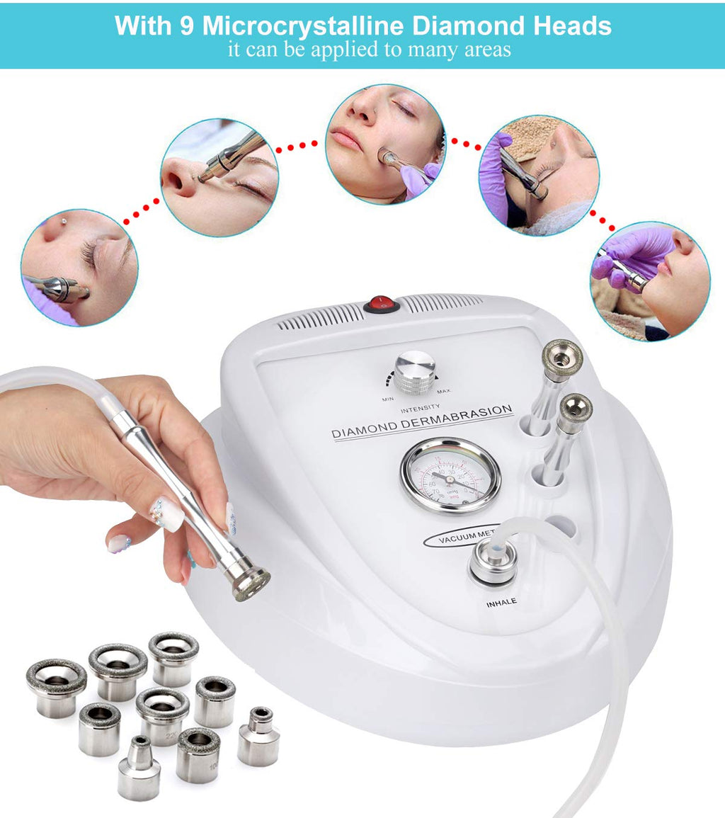 Mcwdoit Upgraded Diamond Microdermabrasion Machine – 65-68 cmHg Suction, Skin Rejuvenation, Lifting & Tightening