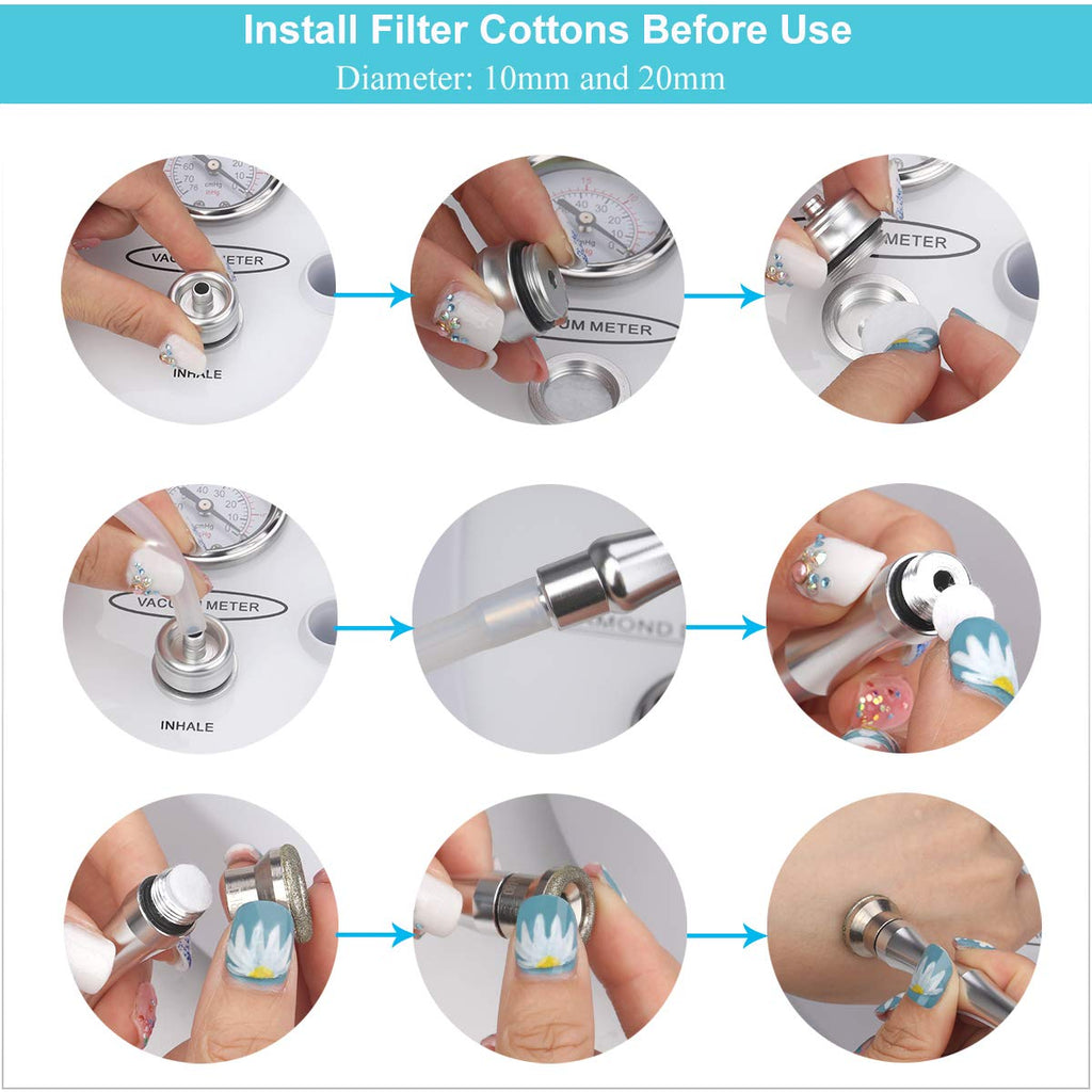 Mcwdoit Upgraded Diamond Microdermabrasion Machine – 65-68 cmHg Suction, Skin Rejuvenation, Lifting & Tightening