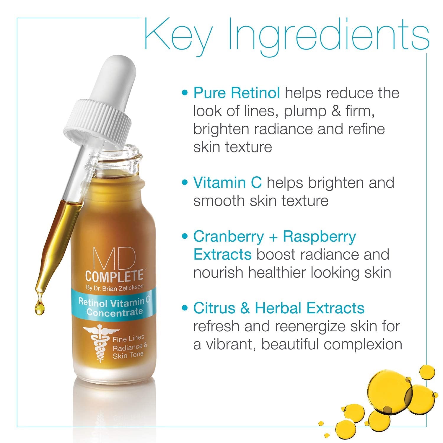 MD Complete Retinol Vitamin C Concentrate Serum | High-Potency Anti-Aging Formula