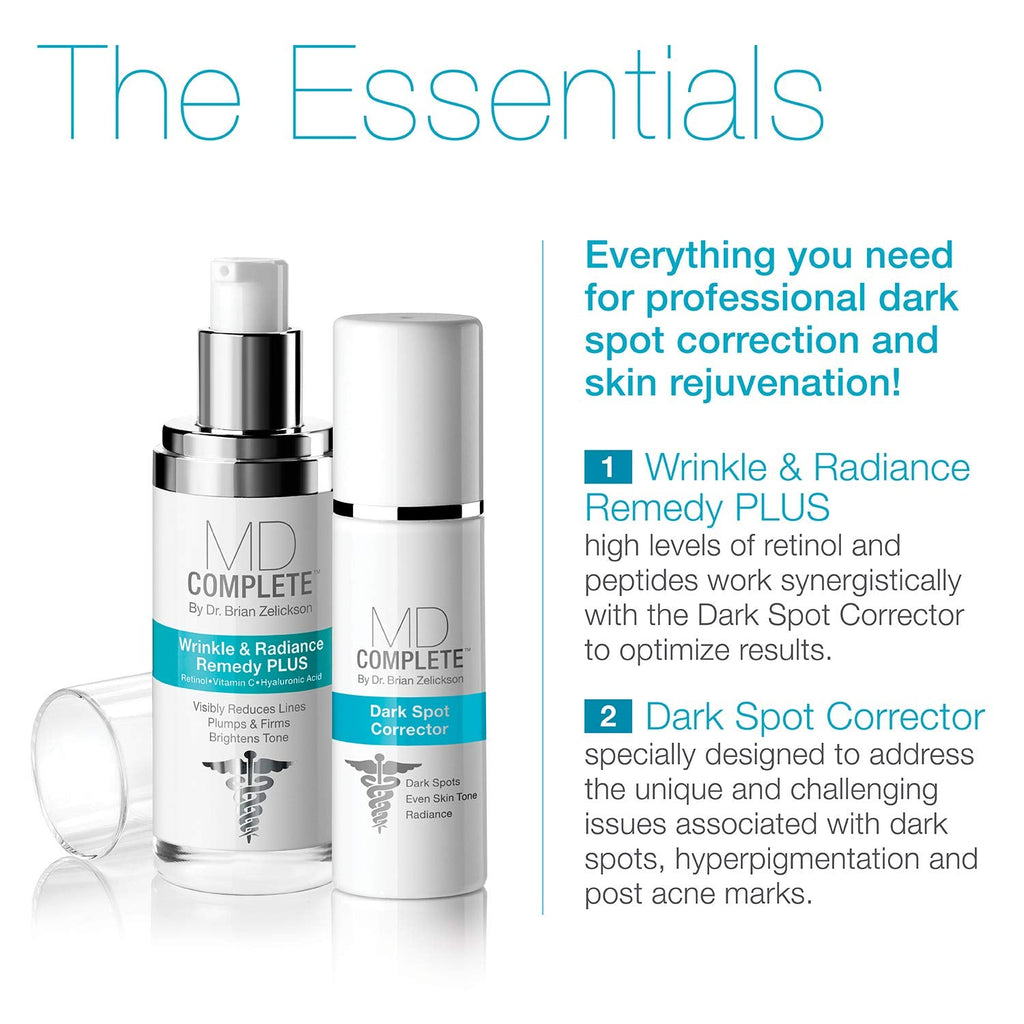 MD Complete Dark Spot Duo by Dr. Zelickson — Dark Spot Corrector + Wrinkle & Radiance Remedy (2 x 1 oz)