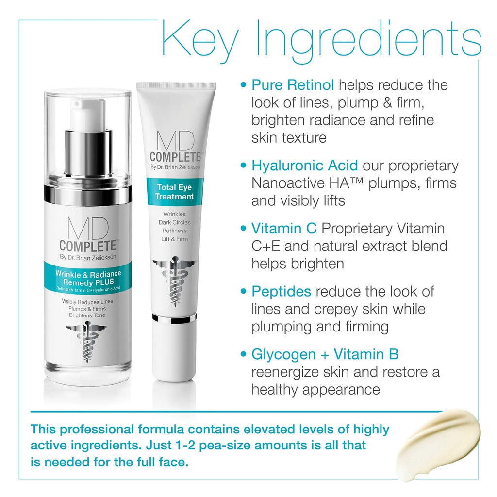 MD Complete Eye Wrinkle Duo – Retinol & Hyaluronic Rejuvenation Set