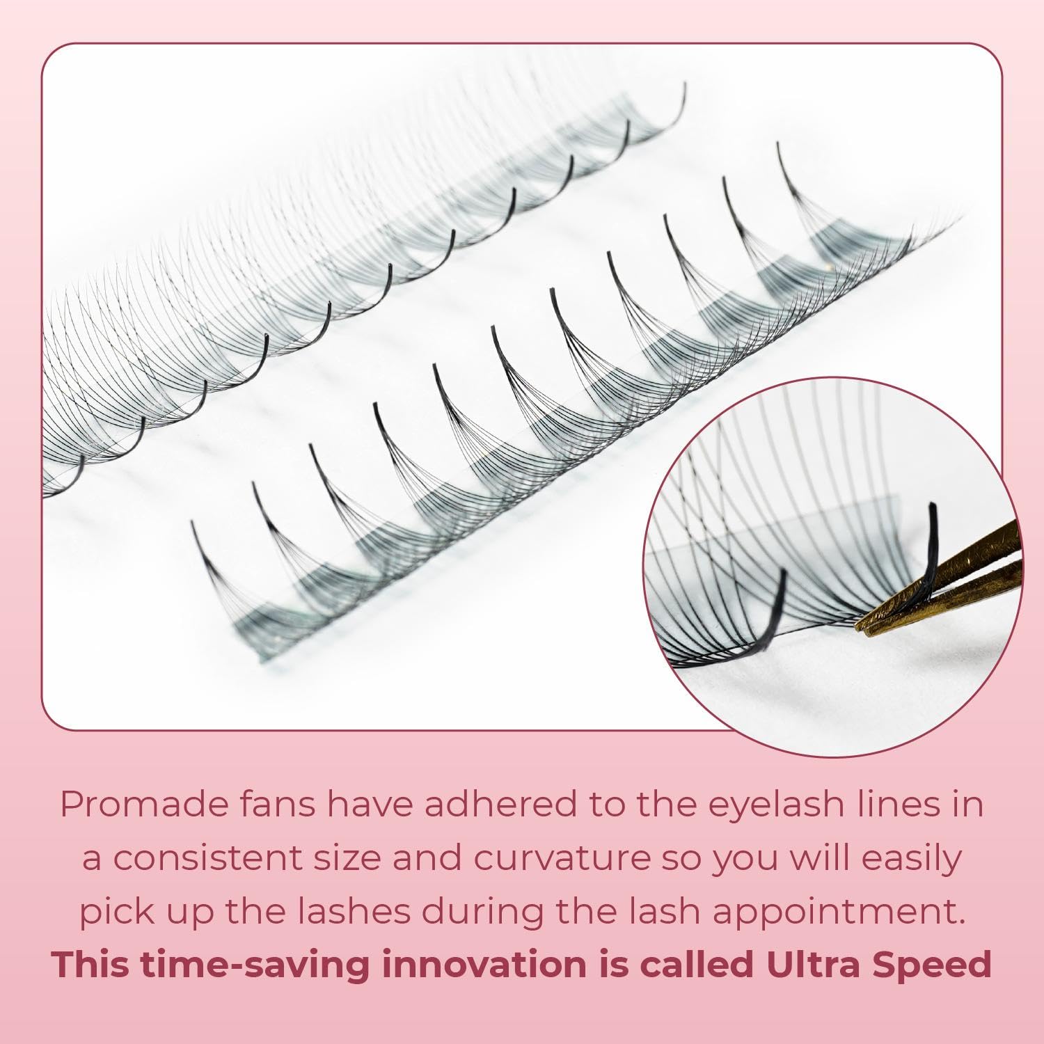 MDC LASHES Promade Eyelash Fans – Ultra Speed Premade Lashes (5D-20D, C/CC/D, 10-18mm)