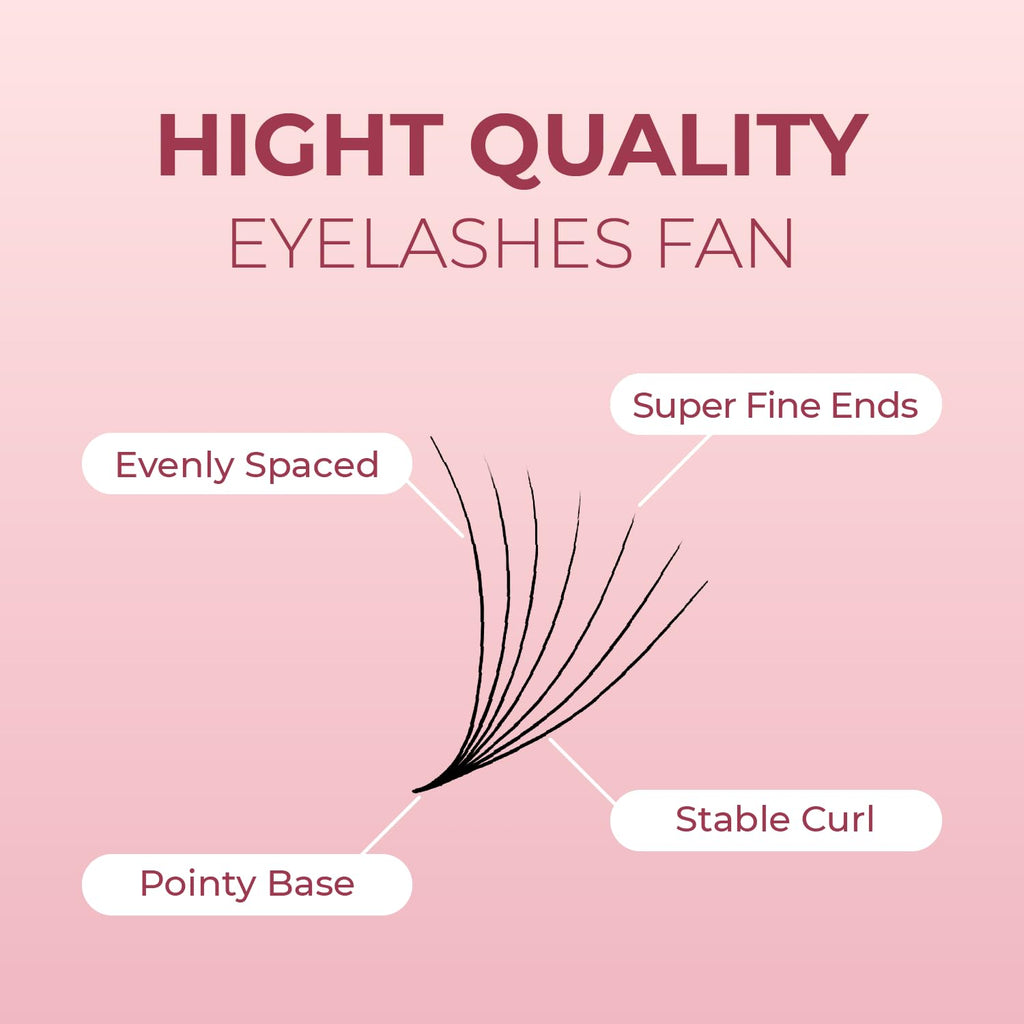 MDC LASHES Promade Eyelash Fans – Ultra Speed Premade Lashes (5D-20D, C/CC/D, 10-18mm)