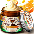 Meadow Bliss Beef Tallow for Skin – Moisturizer Cream with Grass-Fed Tallow, Organic Jojoba Oil & Shea Butter | Citrus Breeze | 4 oz | Made in USA