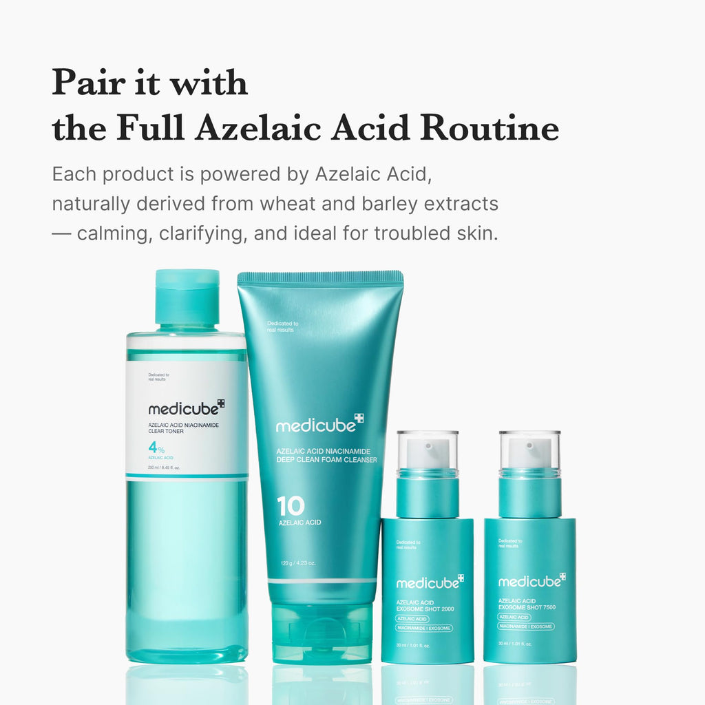 Medicube Azelaic Acid Niacinamide Toner – Calming & Clarifying, 4% Azelaic Acid + 2% Niacinamide, 8.45 fl oz