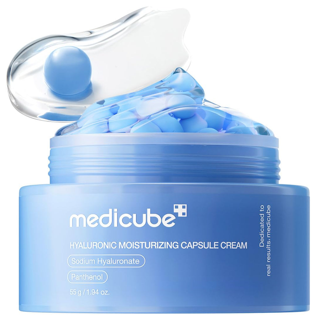 Medicube Capsule Cream with Hyaluronic Acid | 120H Hydration, Barrier Care & Calming Daily Moisturizer | Panthenol & Ceramides | Korean Skincare, 1.94 oz