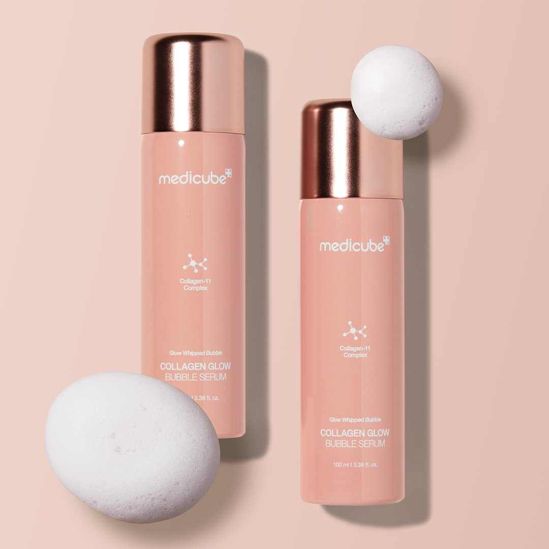 Medicube Collagen Glow Bubble Serum – Fast-Absorbing Bubble Serum for 24h Glow & Lift | Korean Skincare (3.38 fl oz)