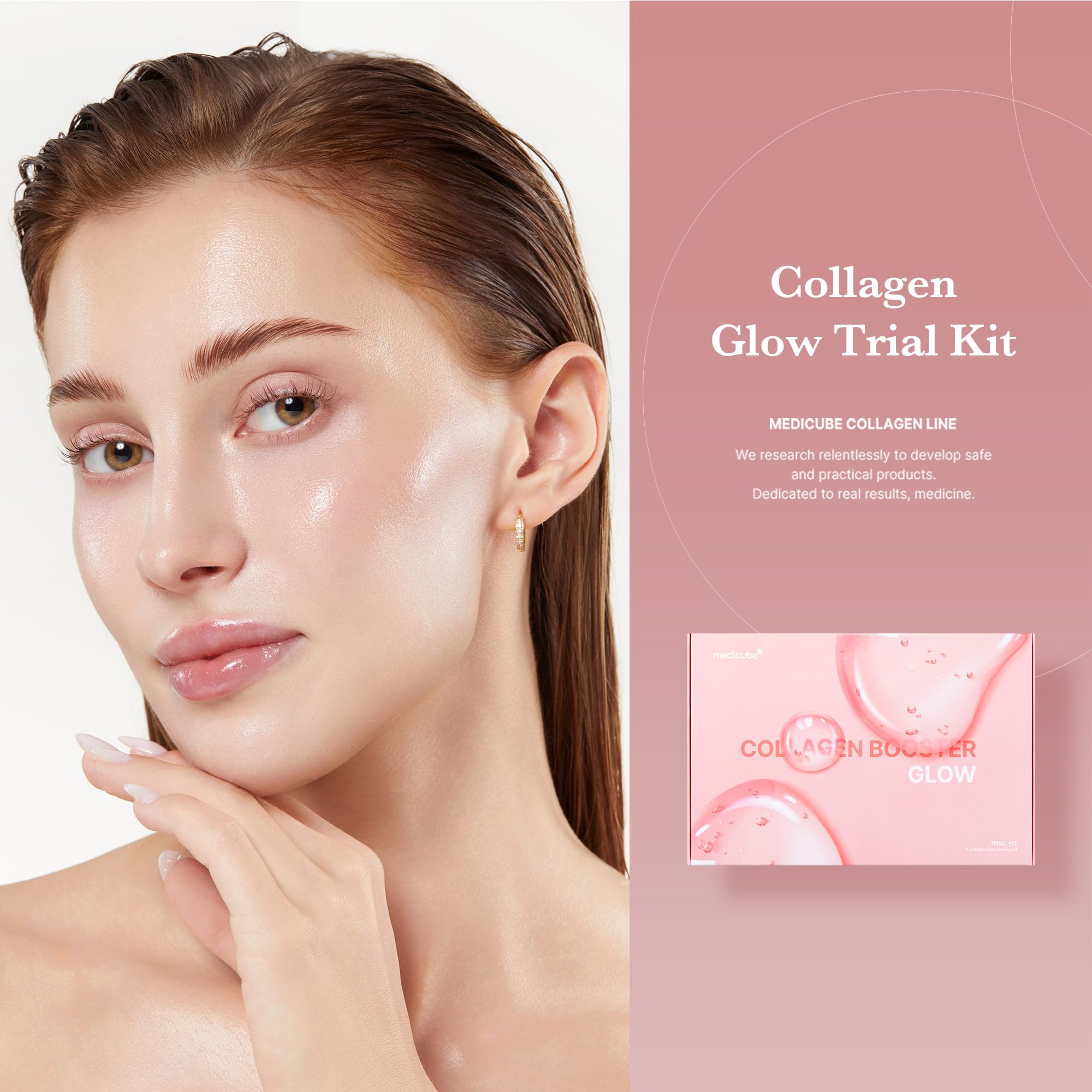 Medicube Glass Skin Collagen Trial Kit — 4-Step Skincare Set, Travel Size
