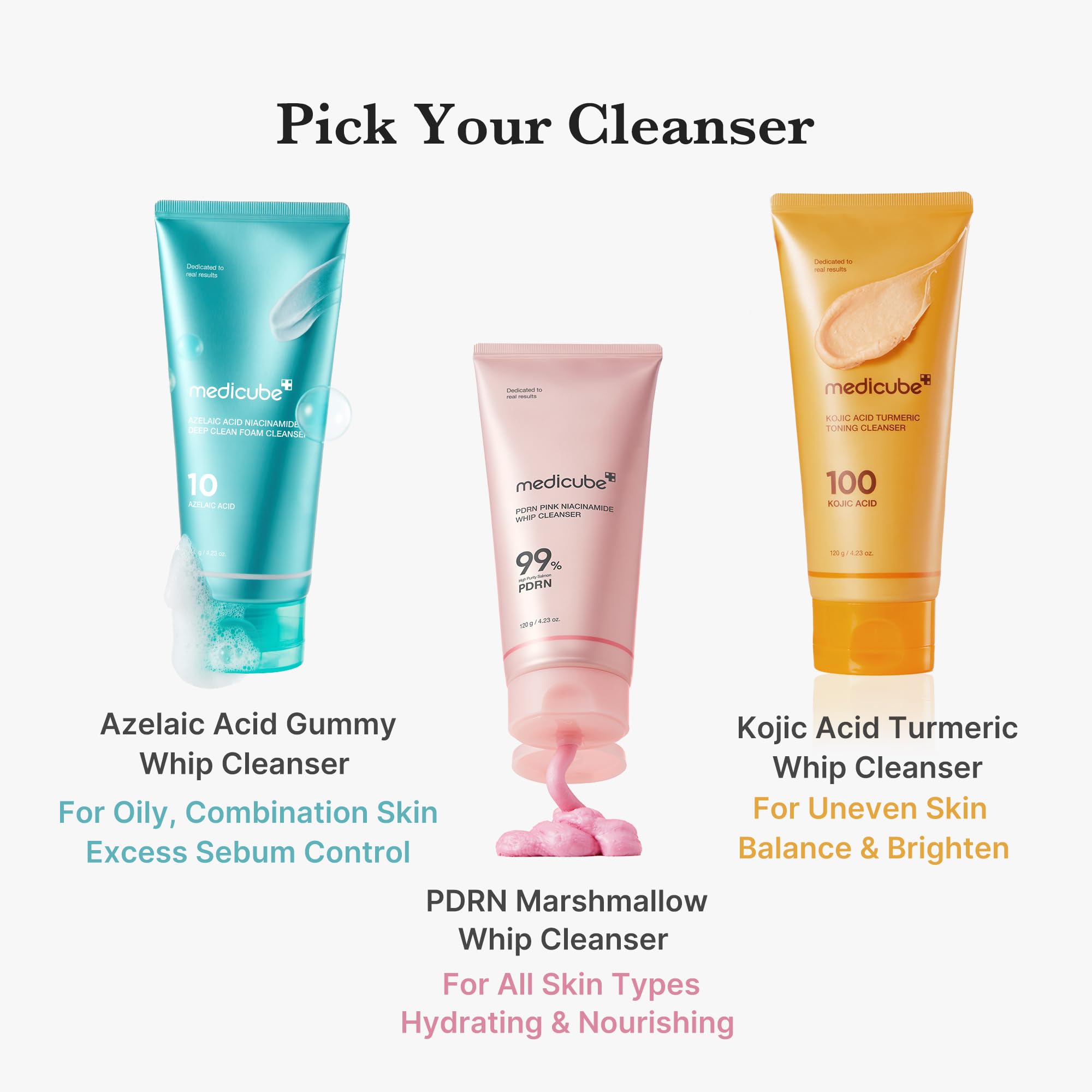 Medicube Kojic Turmeric Whip Cleanser | Brightening Foaming Cleanser for Balanced Skin