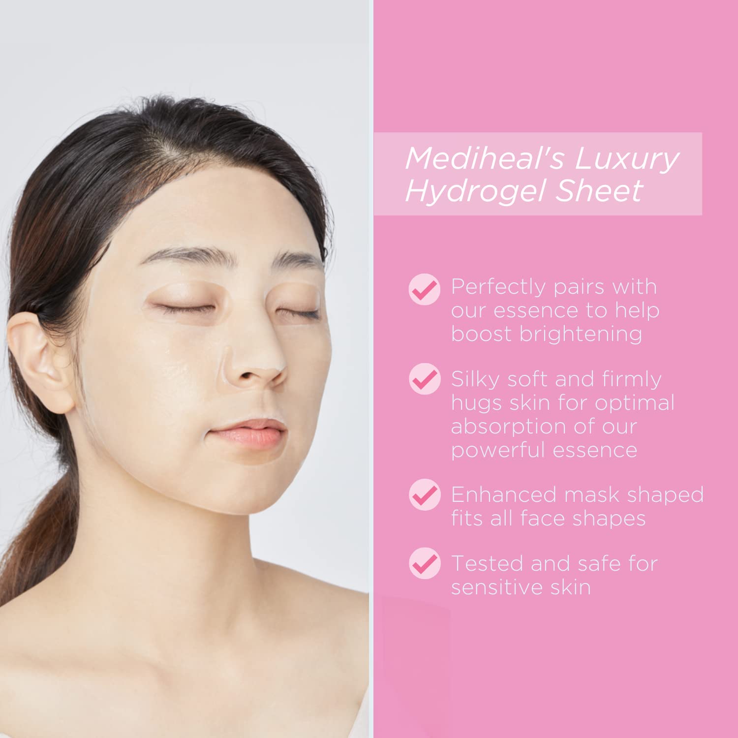 Mediheal IPI Ampoule Face Mask – Hydrogel Brightening Sheet Mask for Radiant Skin (10 Sheets)