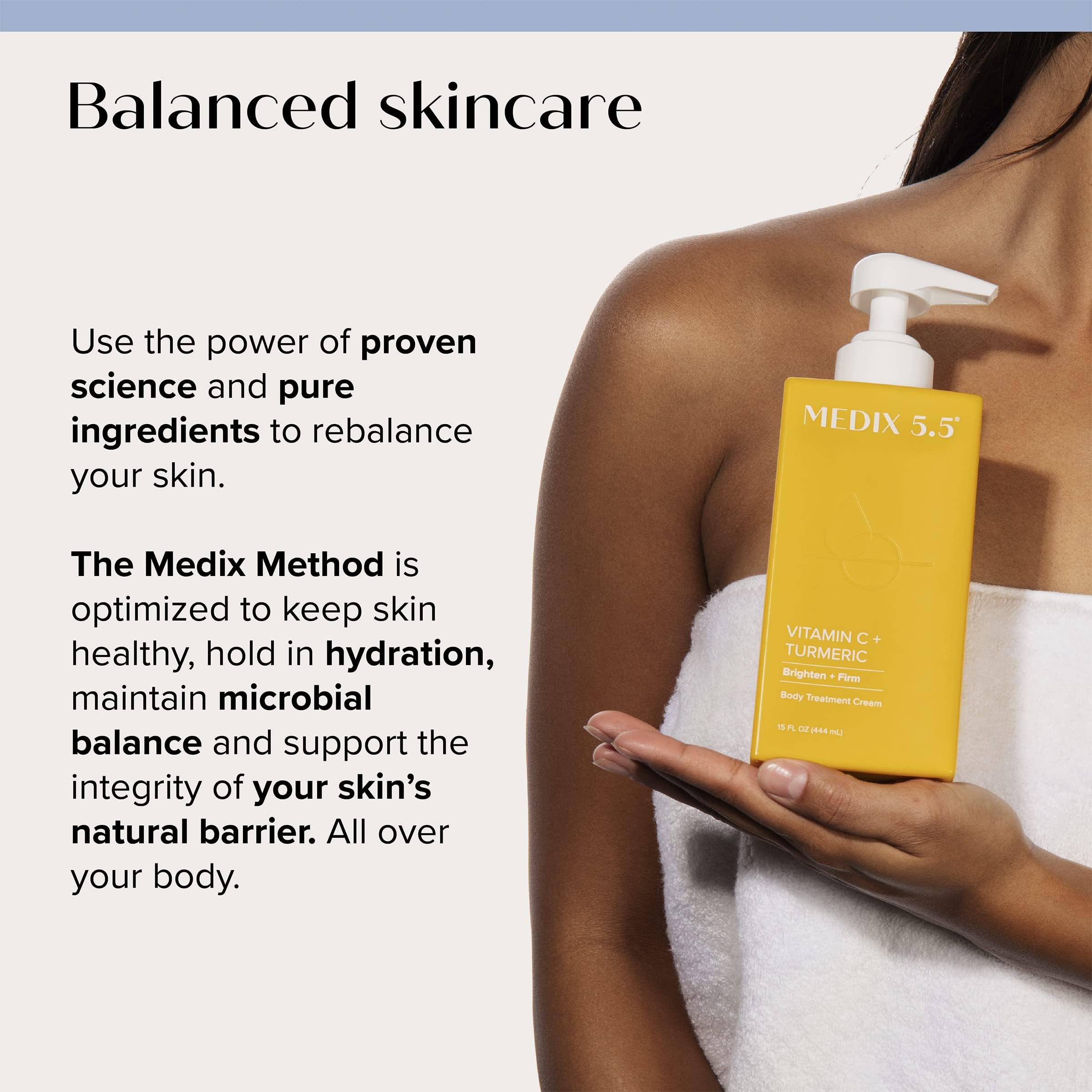 Medix 5.5 Vitamin C Lotion + Collagen Cream Set – Anti-Aging Moisturizer Bundle for Hydration & Brightening