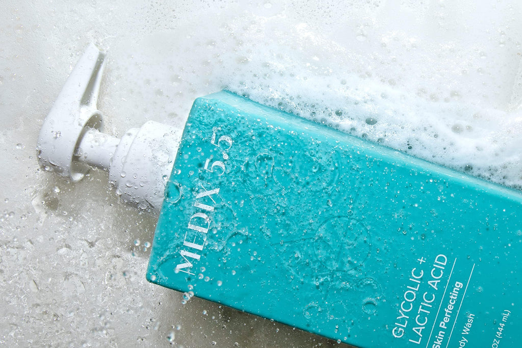 Medix 5.5 Glycolic + Lactic Acid Exfoliating Body Wash | KP Bump Eraser | AHA Exfoliant for Keratosis Pilaris