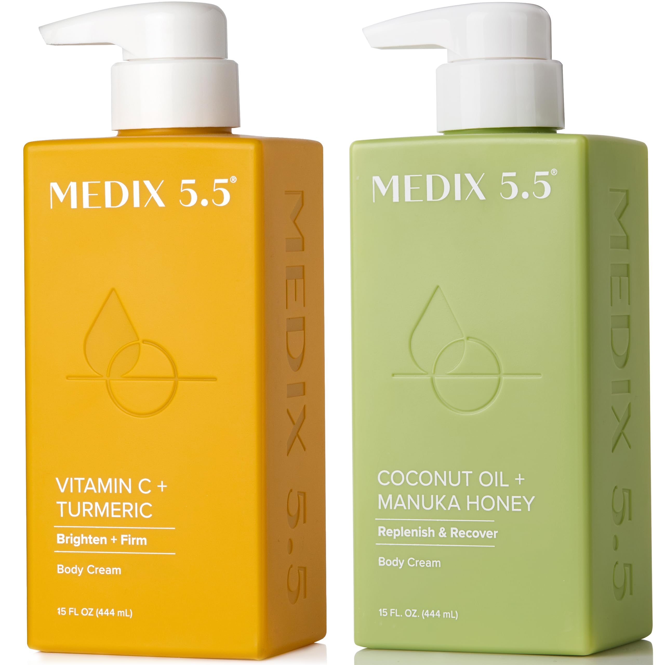 Medix 5.5 Brightening Vitamin C Cream + Coconut Oil Moisturizer Set – 2pc Body & Face Lotion