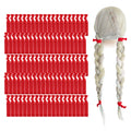 MEEDEE 100 Pack Red Hair Ties – No-Crease, Ouchless, Soft Fold-Over Elastic