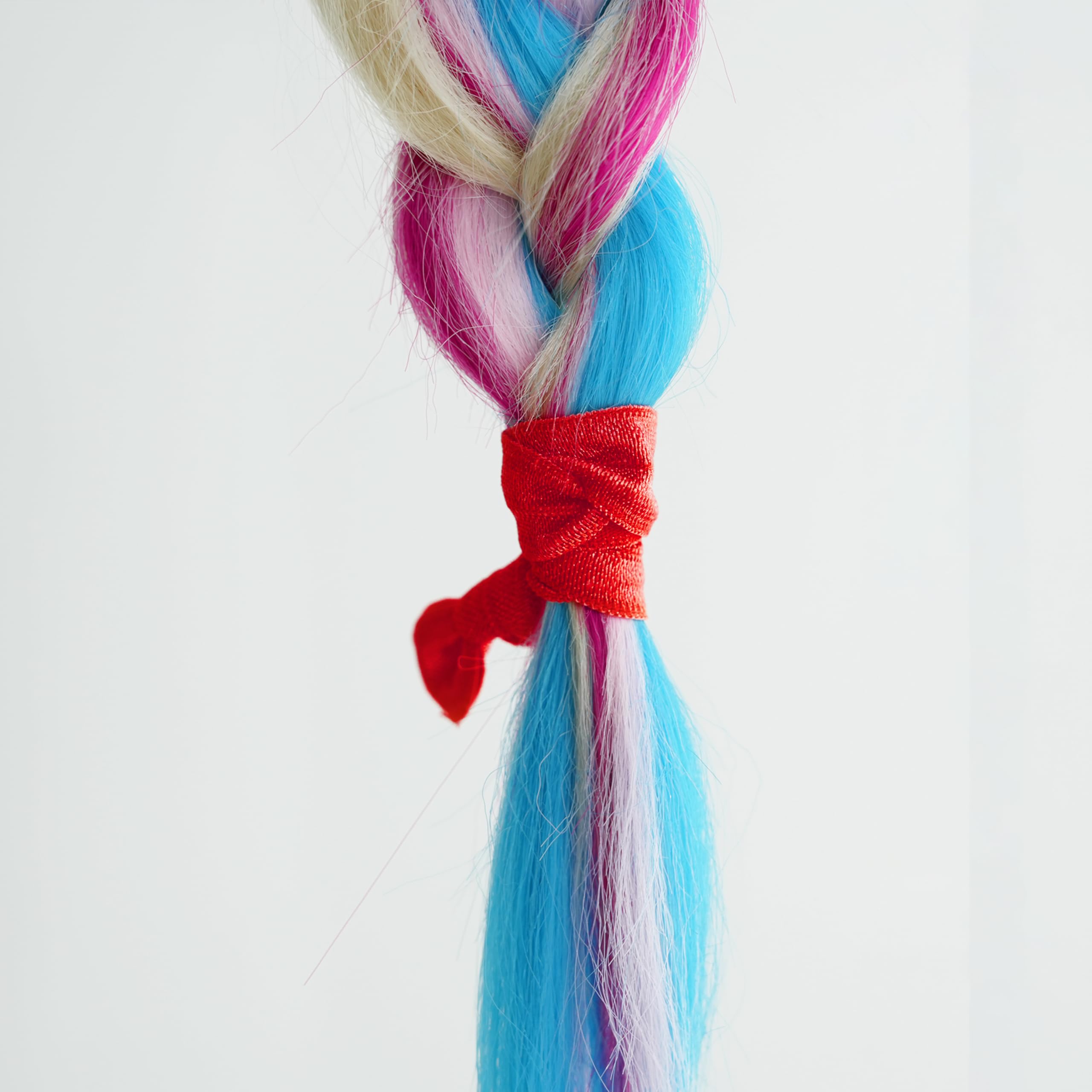 MEEDEE 100 Pack Red Hair Ties – No-Crease, Ouchless, Soft Fold-Over Elastic