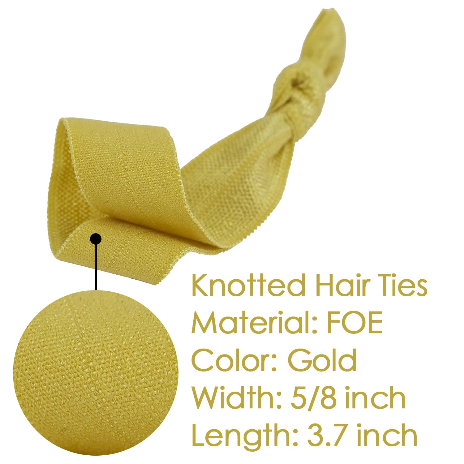 MEEDEE Gold Elastic Hair Ties Pack – 100 No-Crease Ponytail Holders