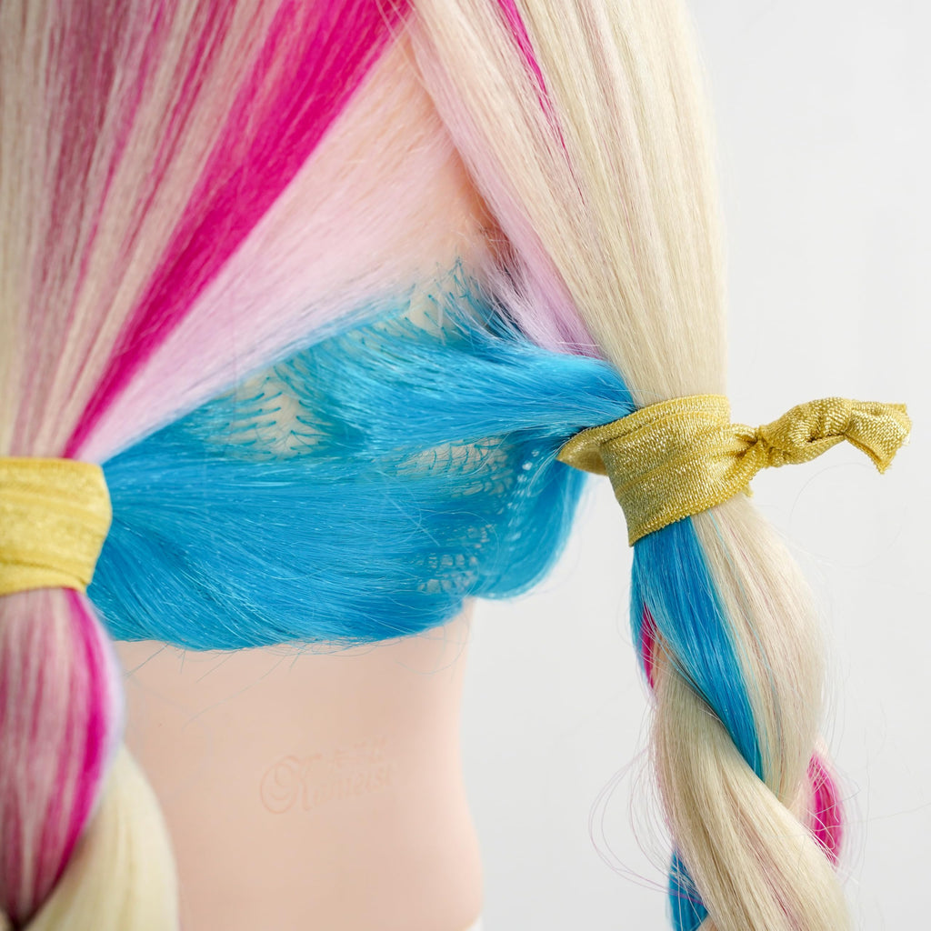 MEEDEE Gold Elastic Hair Ties Pack – 100 No-Crease Ponytail Holders