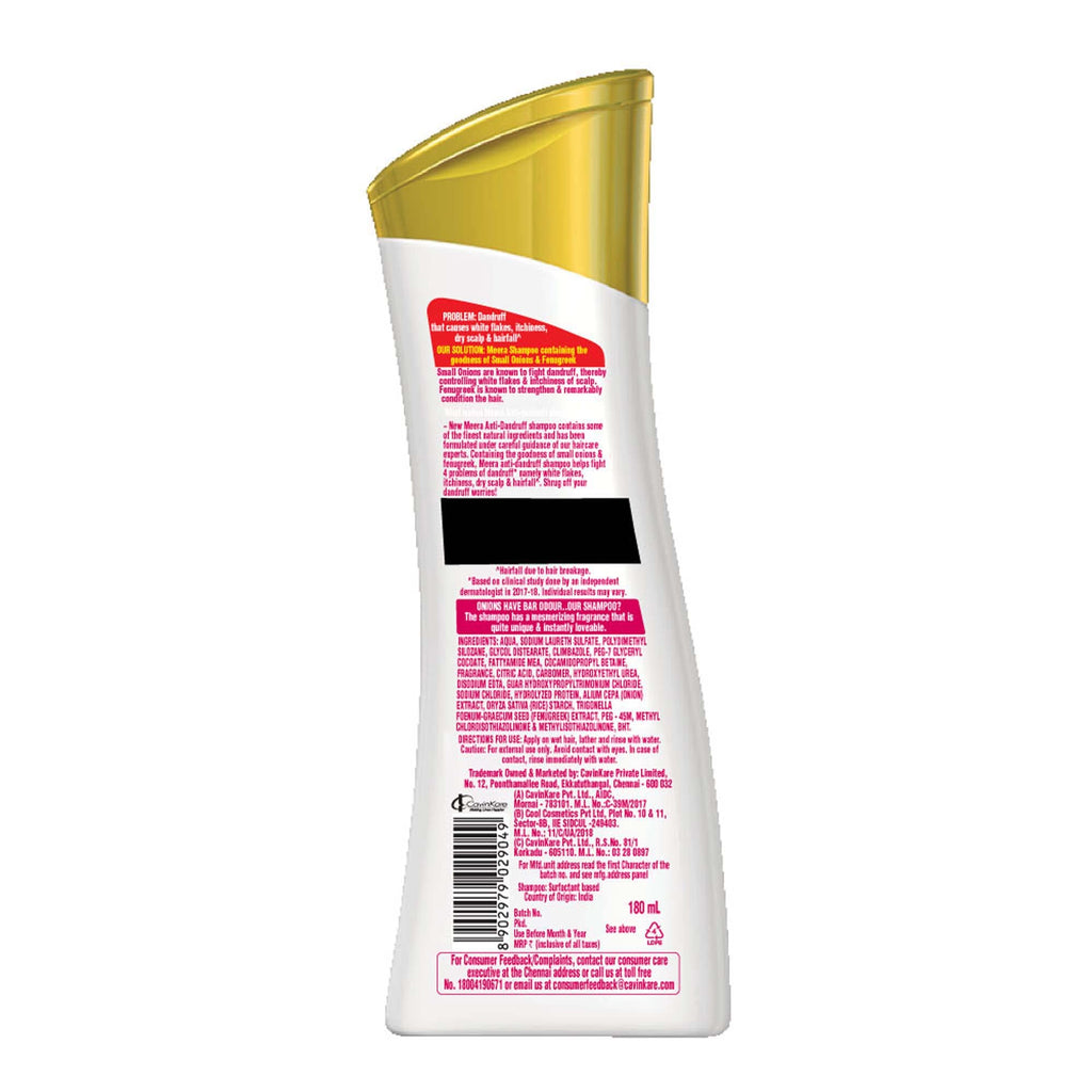 Meera Anti Dandruff Shampoo with Small Onion & Fenugreek - 180 ml