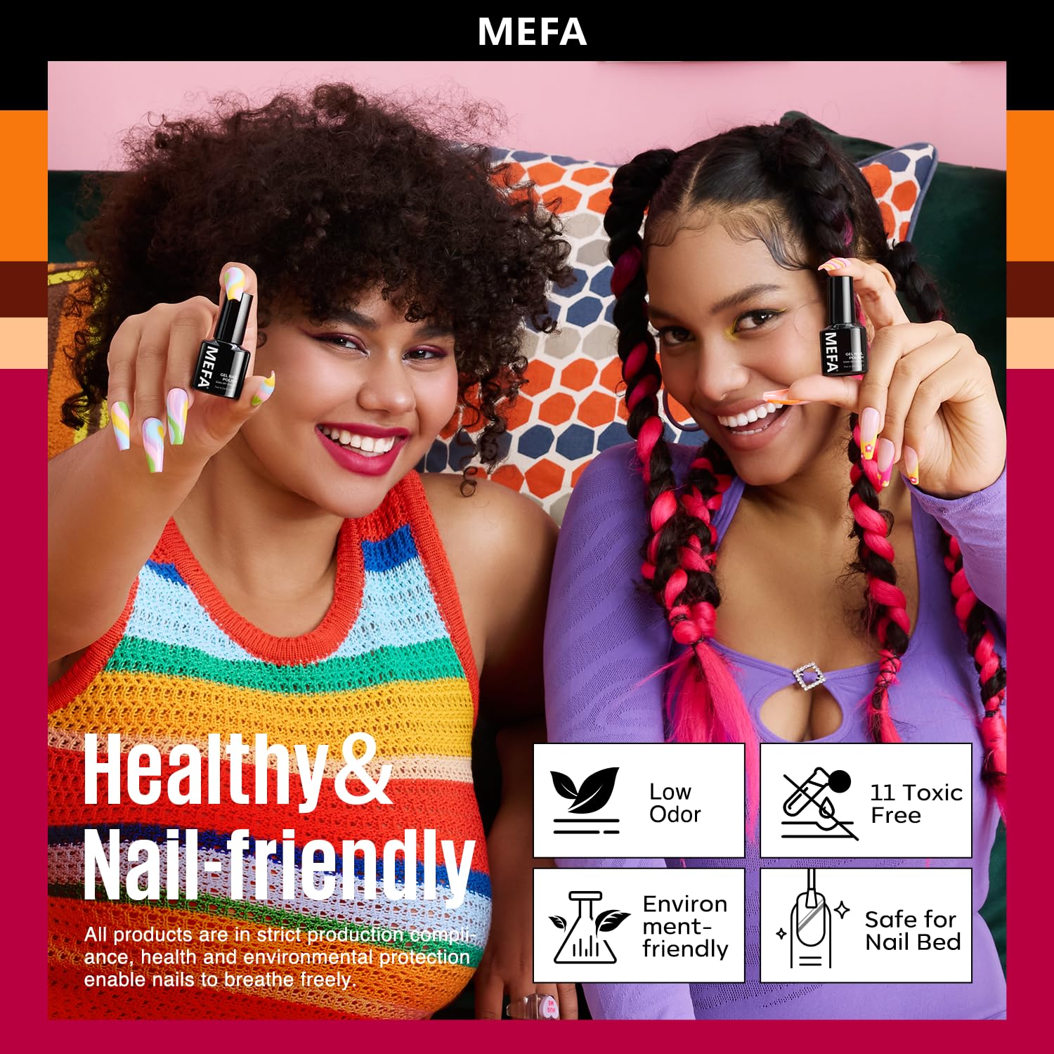 MEFA Fall Gel Nail Polish Set – 32 Colors, Long-Lasting DIY Salon Kit