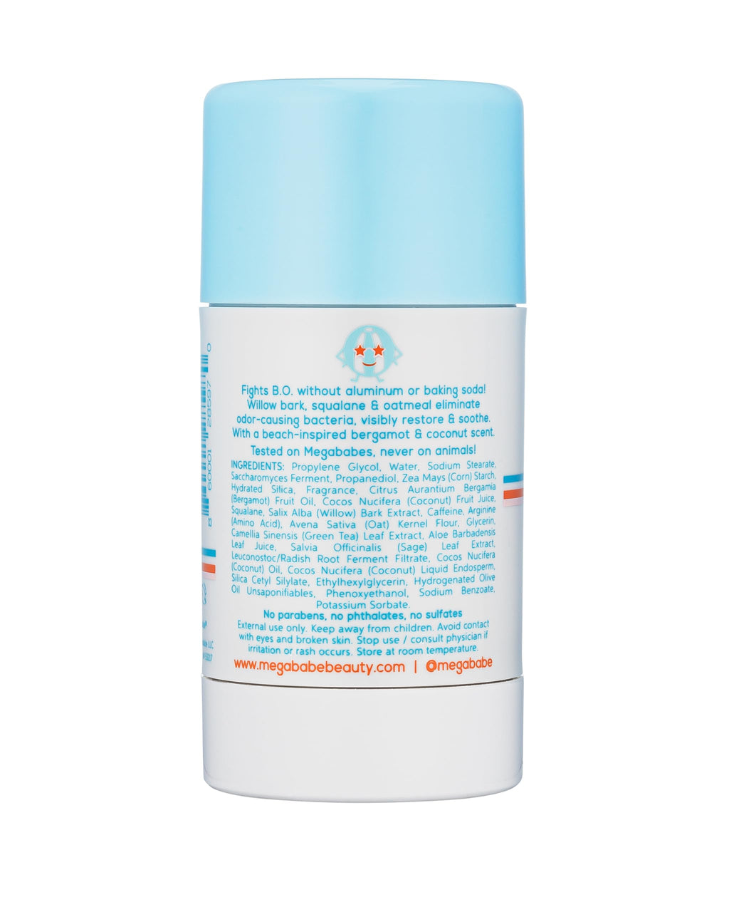 Megababe Beachy Pits Daily Deodorant – Fresh Scent, 2.6 oz Stick