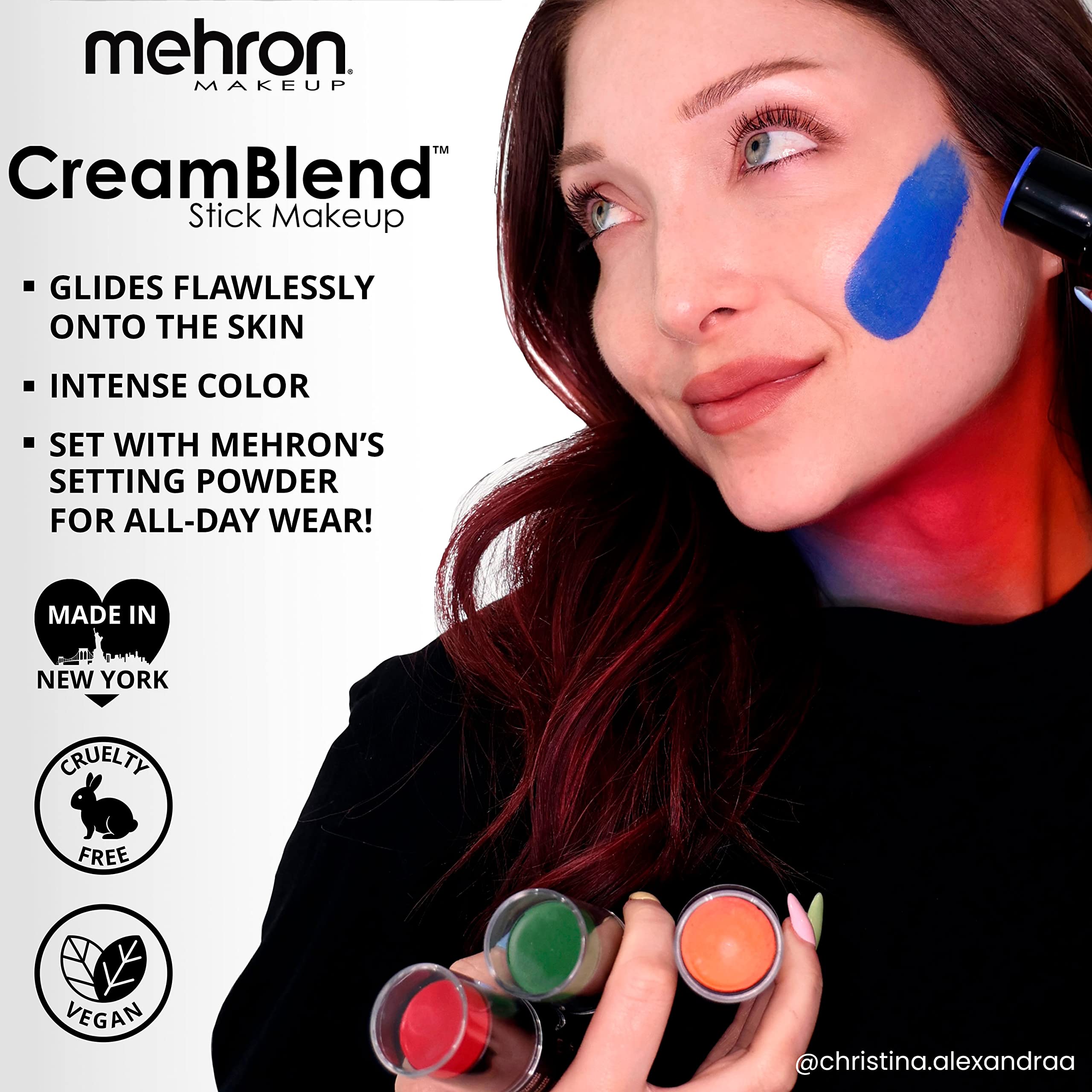 Mehron CreamBlend Stick - Body Paint (Light Auguste) | Ultra Pigment, Buildable Color, Long-Wear