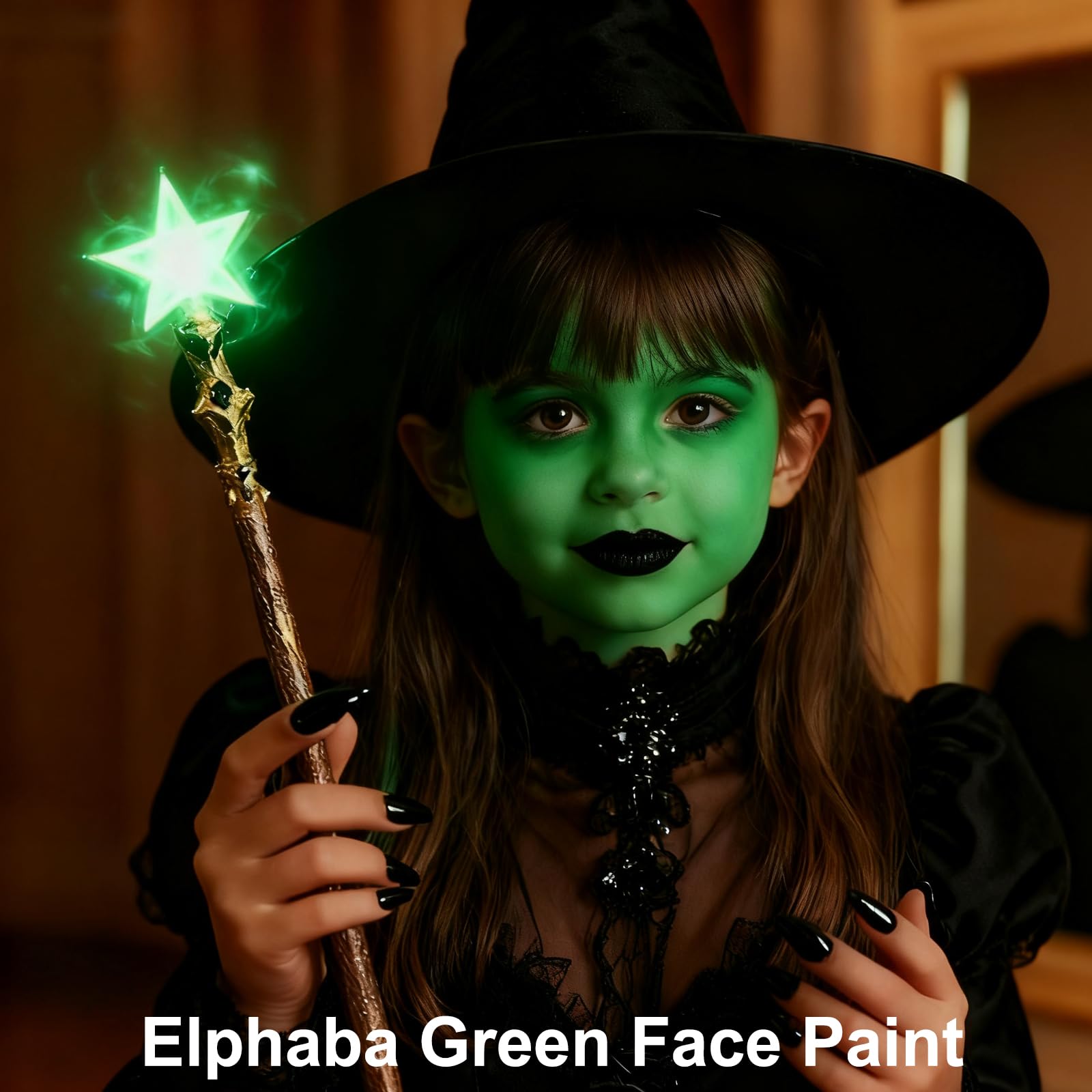 MEICOLY 9 Colors Face Body Paint Set – Water-Based, Washable 9x1.01 oz Box (Elphaba Green) for Halloween & Cosplay