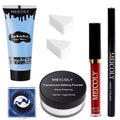 MEICOLY Sally Makeup Kit - Professional Sally Costume Makeup with Face Paint, Lipstick, Eyeliner & Setting Powder