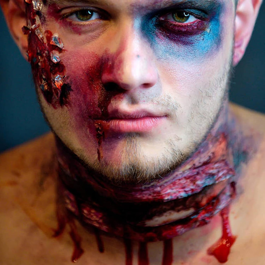 MEICOLY 10-Piece 6-Color Bruise Wheel SFX Makeup Kit with 10 Stipple Sponges – Face & Body Paint for Halloween