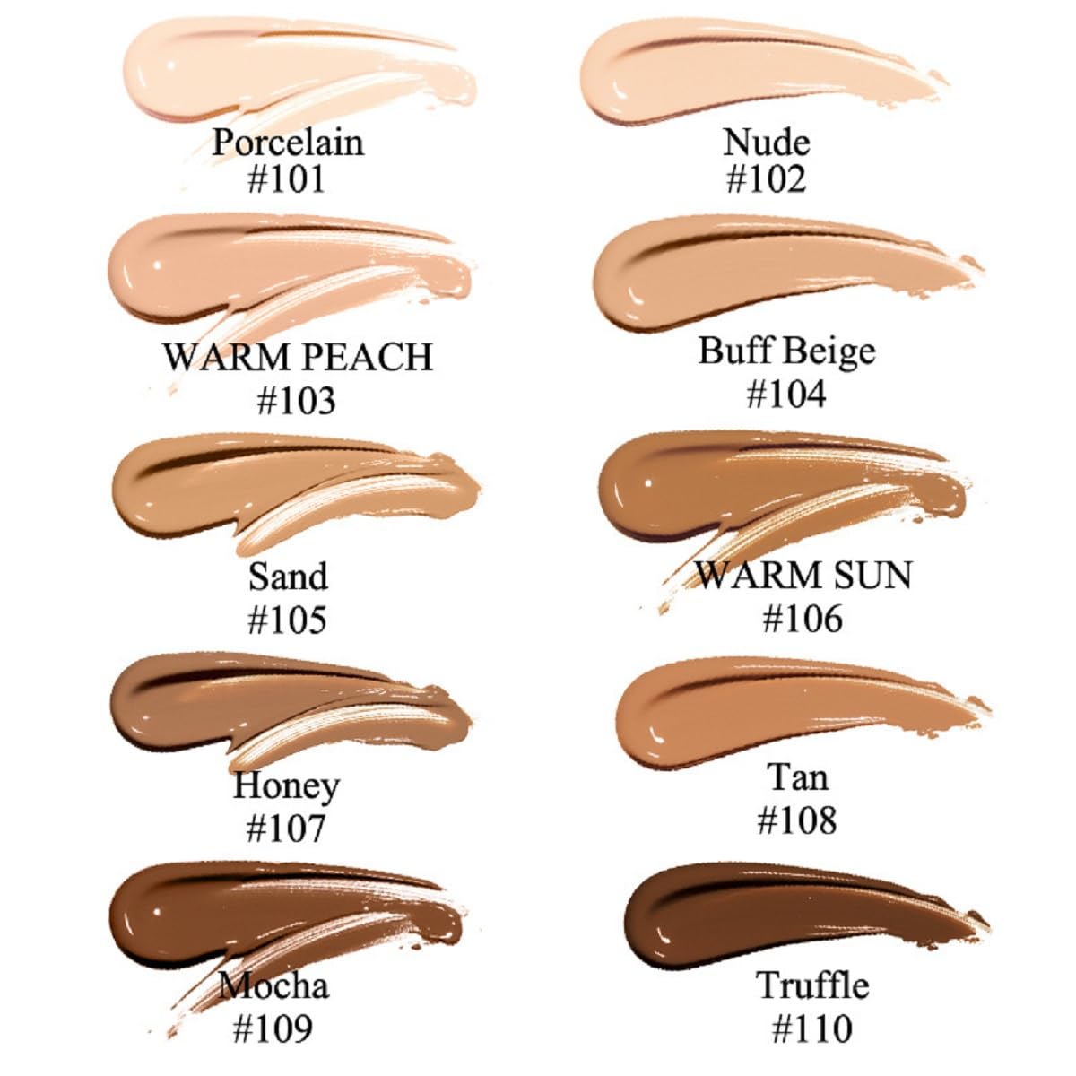 Meifen 2-Pack Foundation 101 Porcelain & 102 Nude – Full Coverage Soft Matte, 24H Oil Control Waterproof