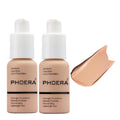 Meifen 2 Pack PHOERA Foundation – Full Coverage Soft Matte, 24HR Oil Control (104 Buff Beige)