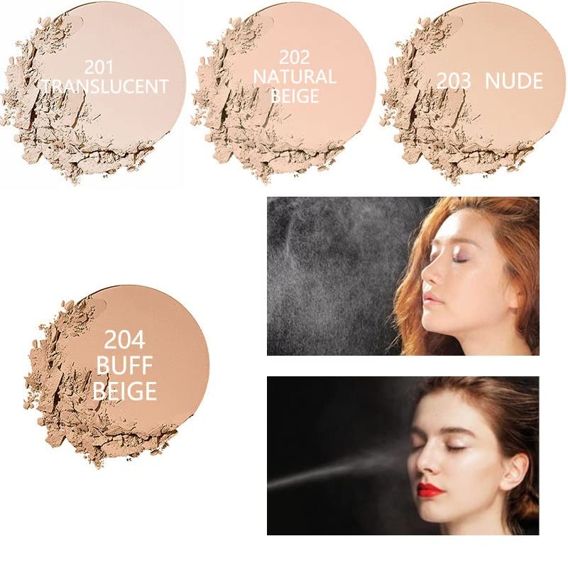 Meifen PHOERA Matte Face Powder 2-Pack (204 Buff Beige) – Oil Control, Brighten, Full Coverage