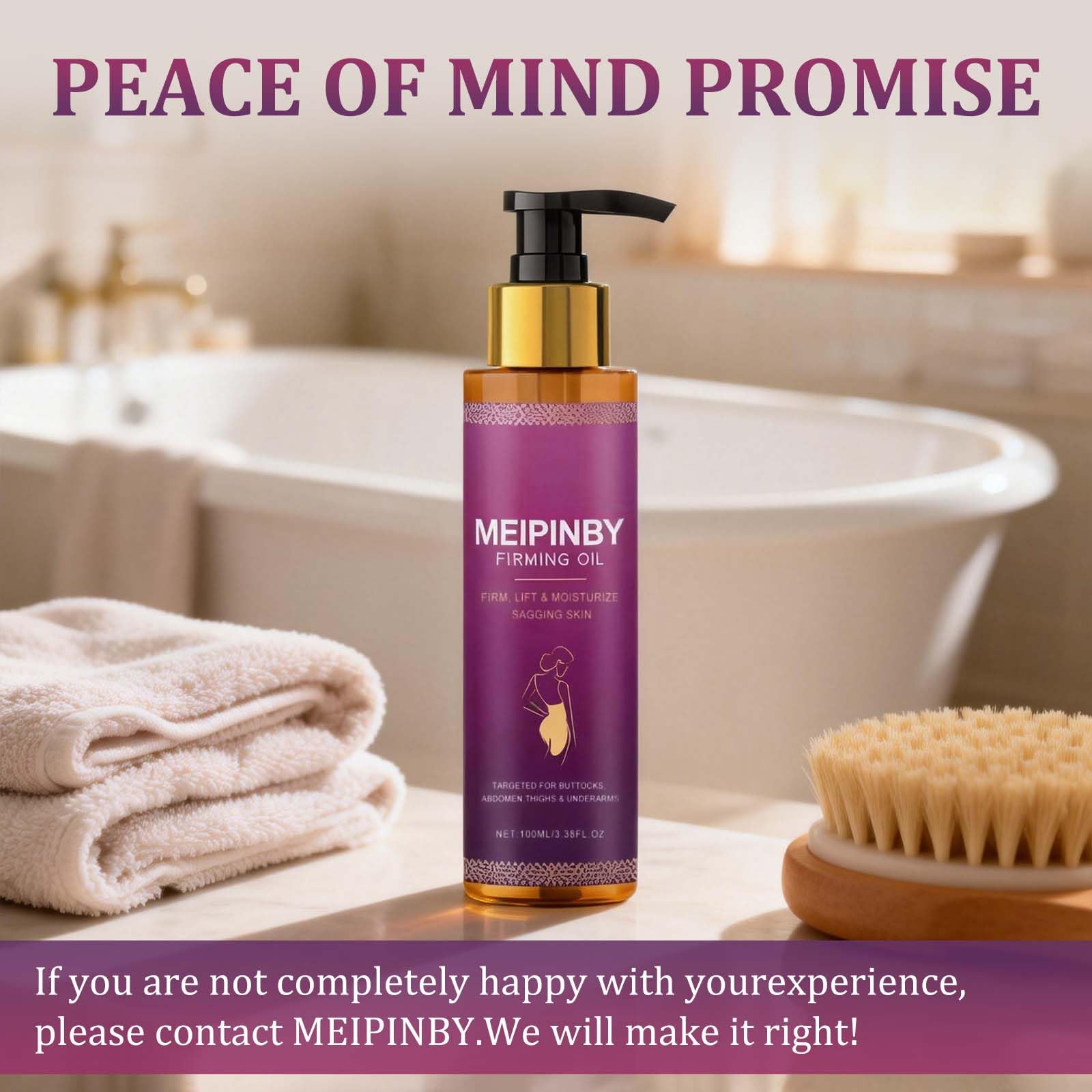 MEIPINBY 2x100ml Body Firming Oil – Fast-Absorbing Hydration for Arms, Chest & Thighs