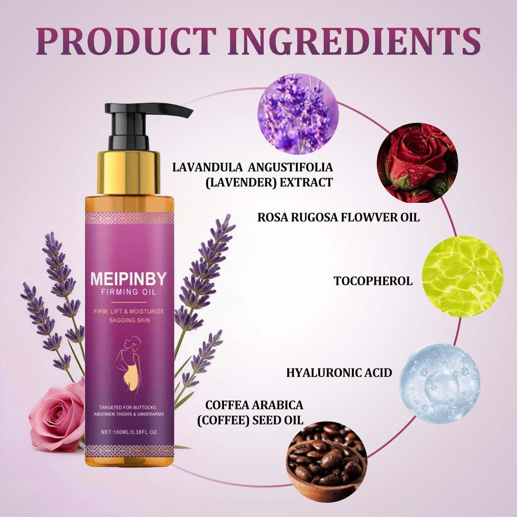 MEIPINBY 2x100ml Body Firming Oil – Fast-Absorbing Hydration for Arms, Chest & Thighs