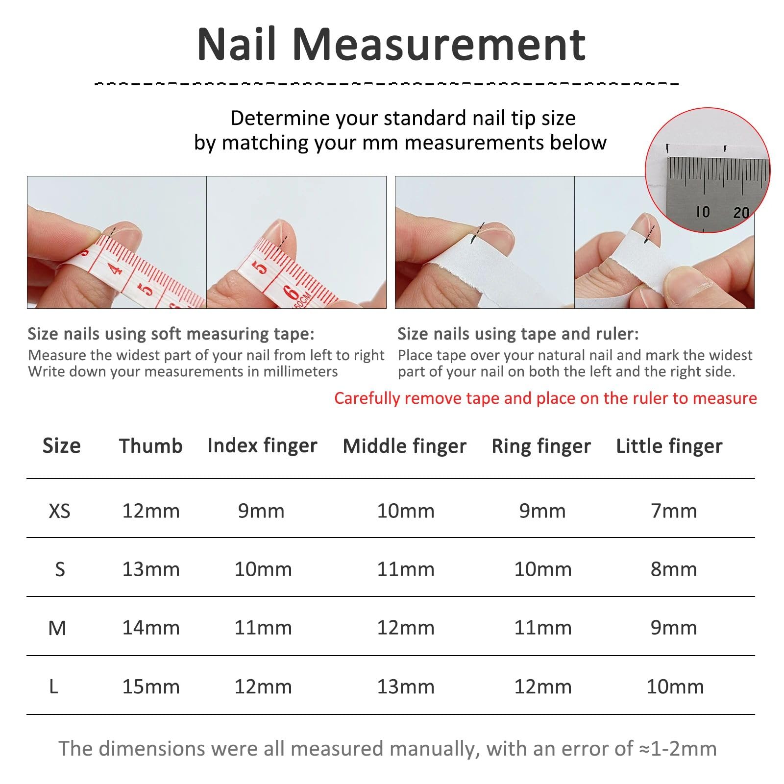 MeiTao Handmade French Tip Press-On Nails – Almond Chrome, Long Glossy Full-Cover 10Pcs (MT-174-M)