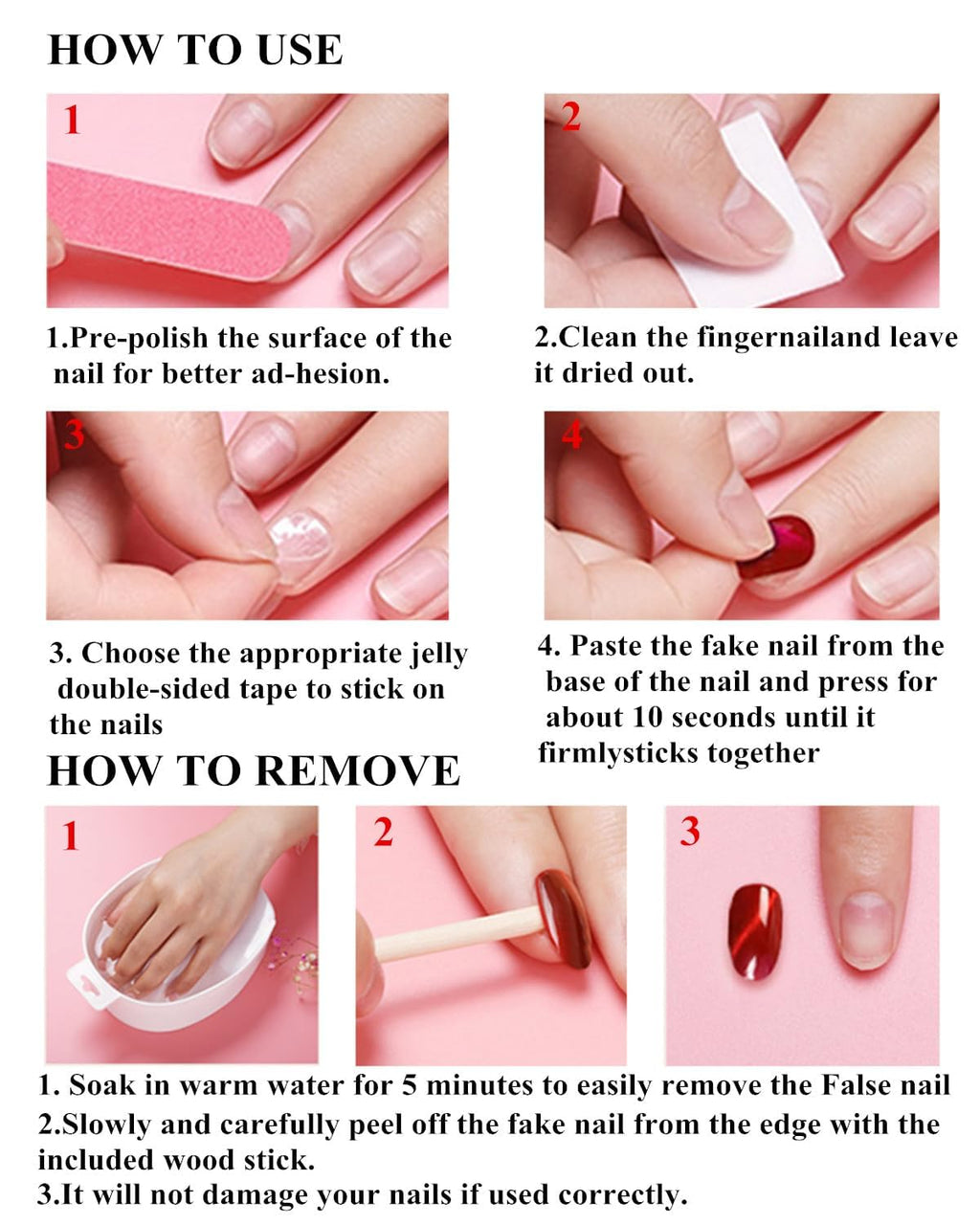 MeiTao Handmade French Tip Press-On Nails – Almond Chrome, Long Glossy Full-Cover 10Pcs (MT-174-M)