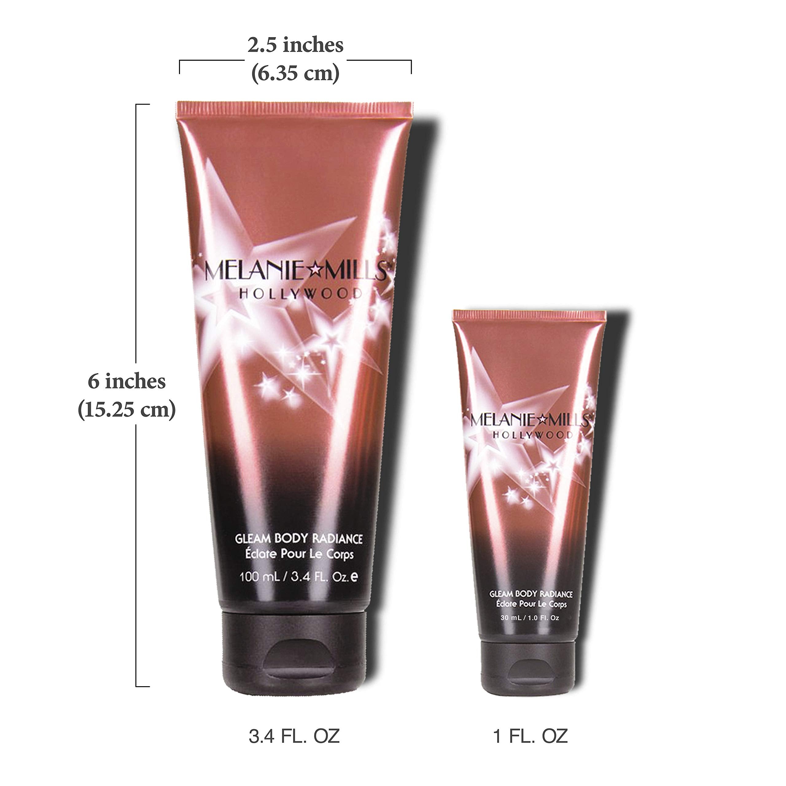Melanie Mills Hollywood Gleam Body Radiance Rose Gold | All-In-One Makeup, Moisturizer & Glow for Face & Body (3.4 fl oz)