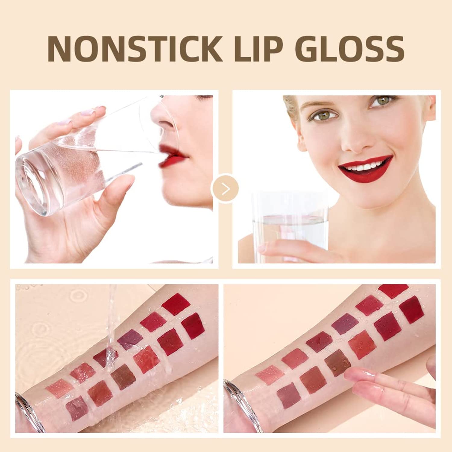 Melemando 12PCS Matte Liquid Lipstick Set – Non-Stick, Long-Lasting Velvet Finish (Set 01)