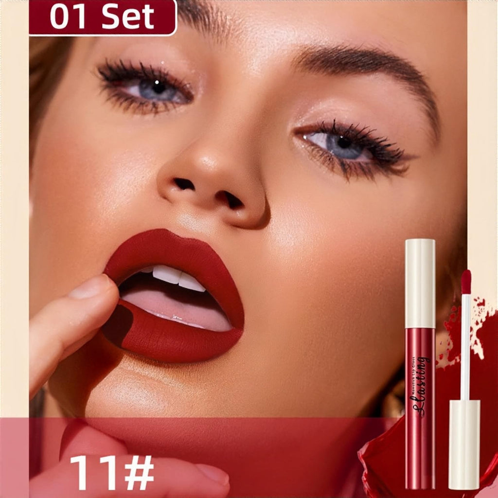Melemando 12PCS Matte Liquid Lipstick Set – Non-Stick, Long-Lasting Velvet Finish (Set 01)